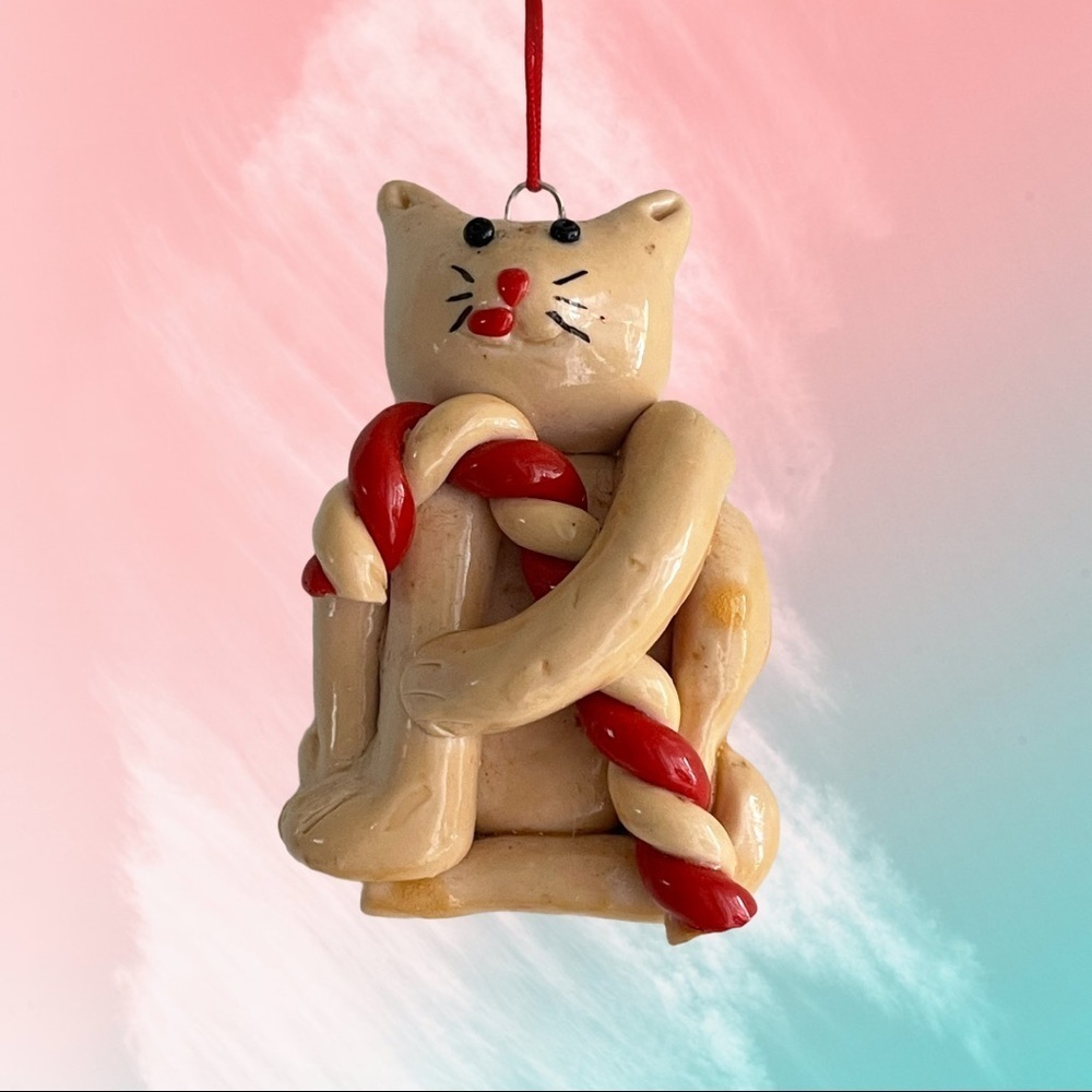 Silvestri Christmas Ornament Cat Candy Cane